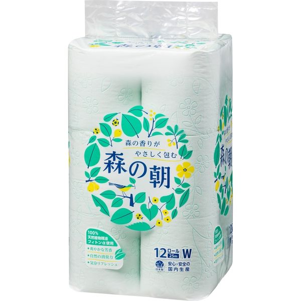 富士里和製紙 【富士里和製紙】森の朝トイレットペーパー12ロール