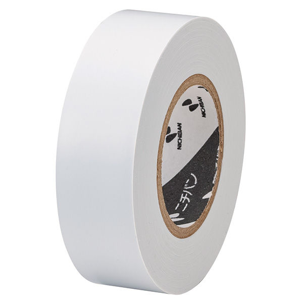 ニチバン ビニールテープ 幅19mm×長さ10m 白 VT-195 1セット（5巻入