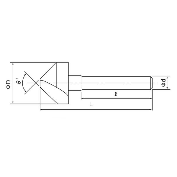 プラス工具製作所 1枚刃面取りカッター 90°ストレートシャンク 1CS 50X90X S (PSP5090) 50X90XS 1本（直送品） -  アスクル