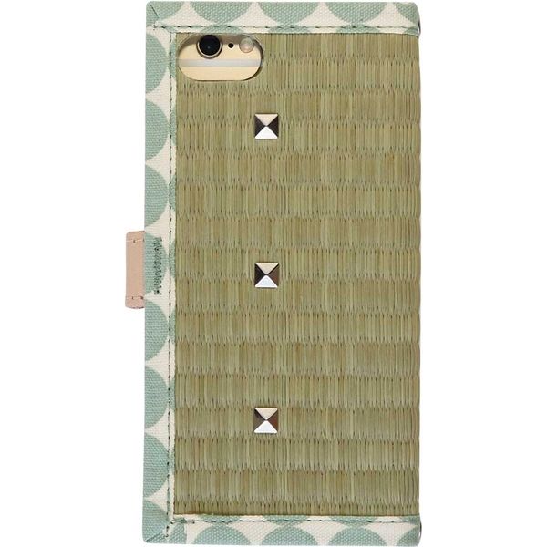シンメ い草のiphoneケース 手帳型 8/7/SE2 対応[キナリ/ドット