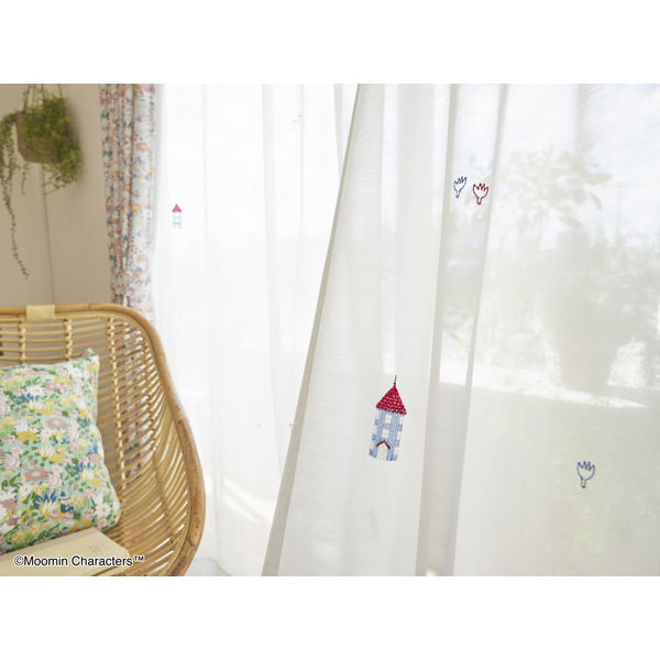 スミノエ MOOMIN ムーミン レースカーテン ムーミンハウス ボイル 1000