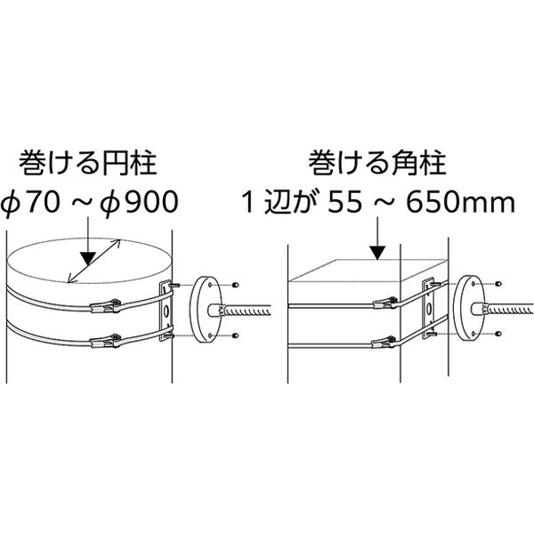 丸ミラー（円柱・角柱用金具付） MF28TS 1個 コミー（直送品） - アスクル