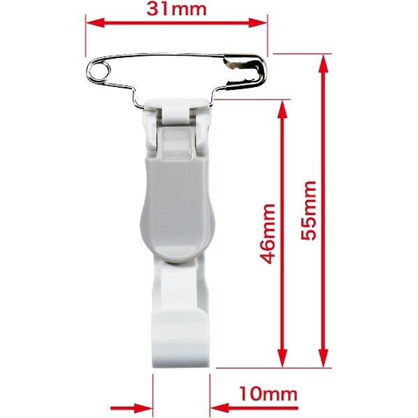 オープン工業 名札用クリップ プラ製 JAN付 NX-15-GY 1セット(20個