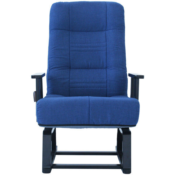 【軒先渡し】ヤマソロ 晶 コイルバネ回転高座椅子 藍色 1台（直送品） ヤマソロ 藍色