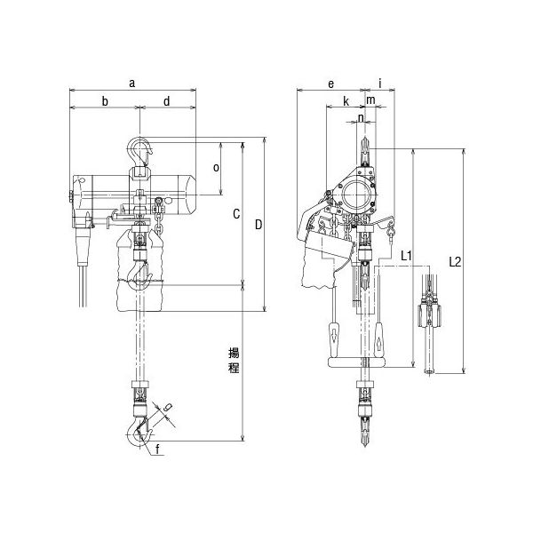 Zanosgeles - キトー エアホイスト TCSH09PDxLC030 1台（直送品） 販売卸売り