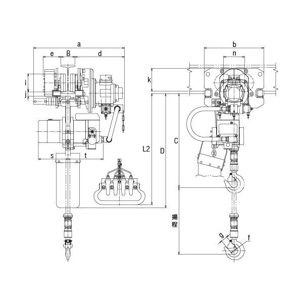 キトー エアホイスト TCRM04PSxLC030 1台（直送品） - アスクル