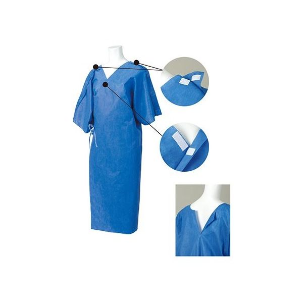 大衛 OW患者用ガウン #17 SMSブルー 50枚入 40564 1箱(50枚) 64-6478