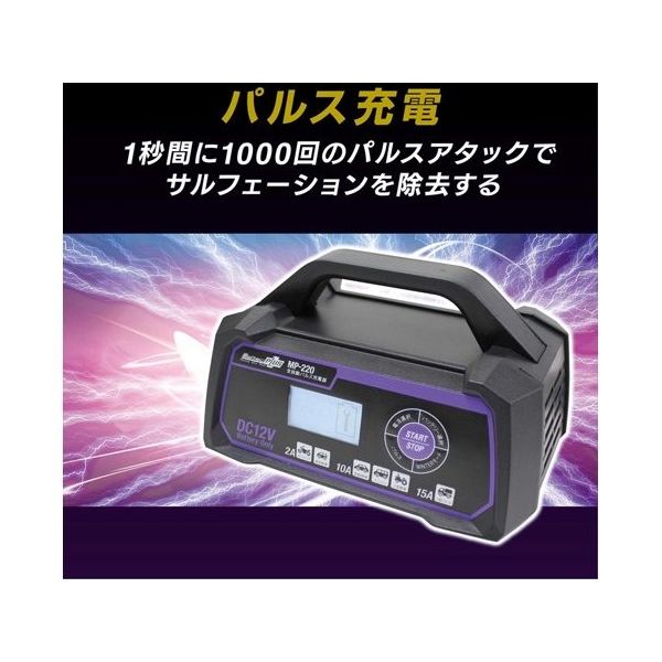 大自工業 全自動パルス充電器 MP-220 1個 65-0502-51（直送品） - アスクル