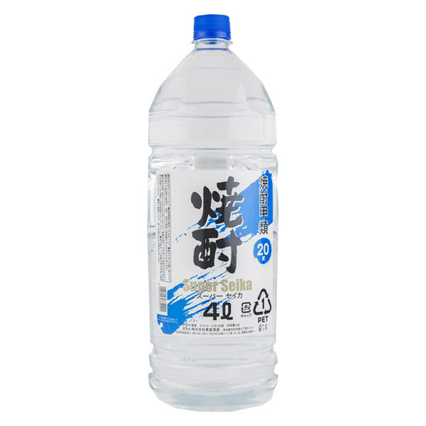 甲類焼酎 スーパーセイカ 20度 4L 1セット（1本×4） 東亜酒造