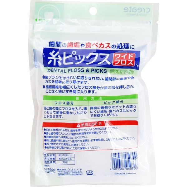 クリエイト デントファイン 糸ピックス ワイドフロス お徳用 55