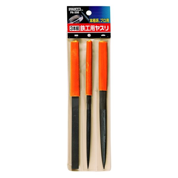 鉄工用ヤスリのおすすめ商品一覧｜ホームセンターのカインズ ヤスリ 鉄ヤスリ デラックスファイルセット 3ピース 22018HN