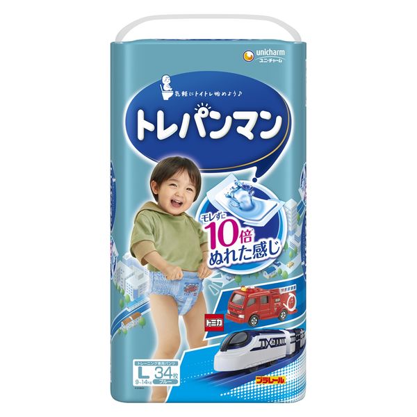 トレパンマン パンツ ブルー L（9kg～14kg）男の子用 1パック