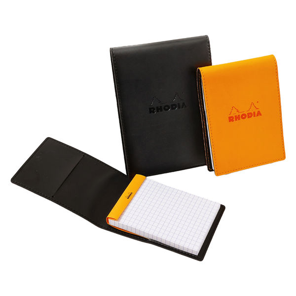 ノートカバー ロディア（RHODIA) PUレザーカバー付ブロックNo