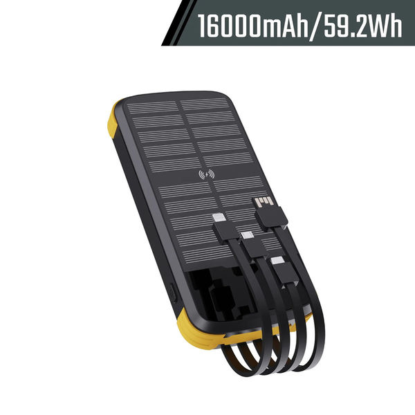 TogoPower NEW ADVANCE75 ソーラーモバイルバッテリー 16000mAh 1個（直送品） - アスクル