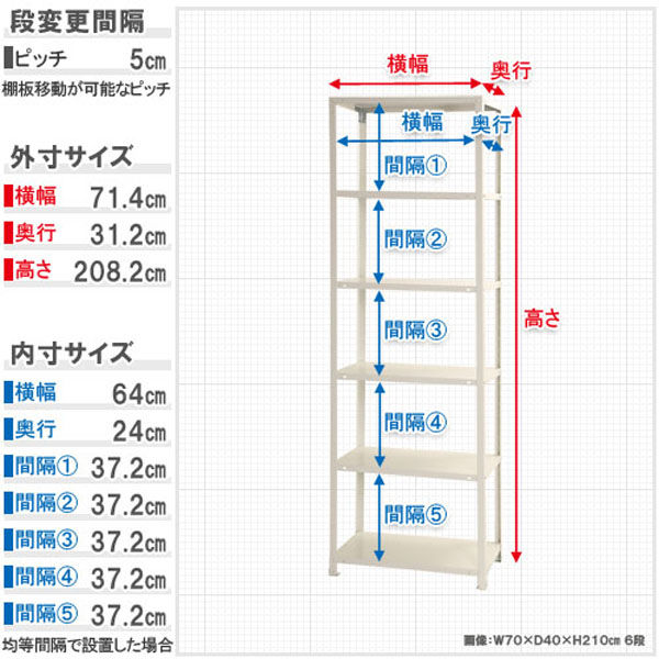 軒先渡し】北島 スマートラック NSTR-744 幅700×奥行300×高さ2082mm ブラック 51060074402 1台（直送品） - アスクル