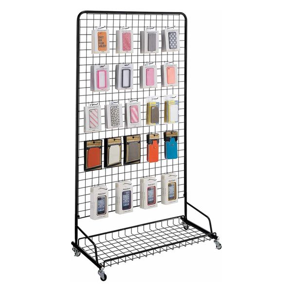 ストアエキスプレス 折りたたみワゴン ブラック 90cm 陳列棚 陳列 ワゴン ストアエキスプレス 折りたたみワゴン ブラック 90cm 陳列棚