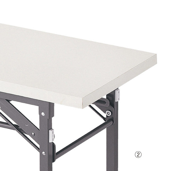ストア・エキスプレス 折りたたみテーブル W150cm 棚付き