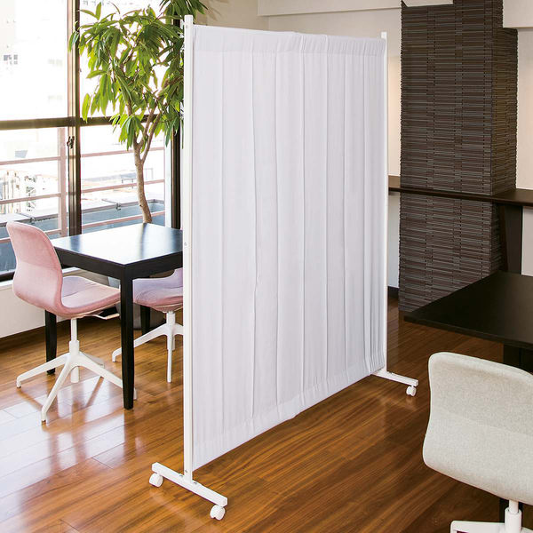 ストア・エキスプレス 伸縮式キャスターパーティション W90cm ライト