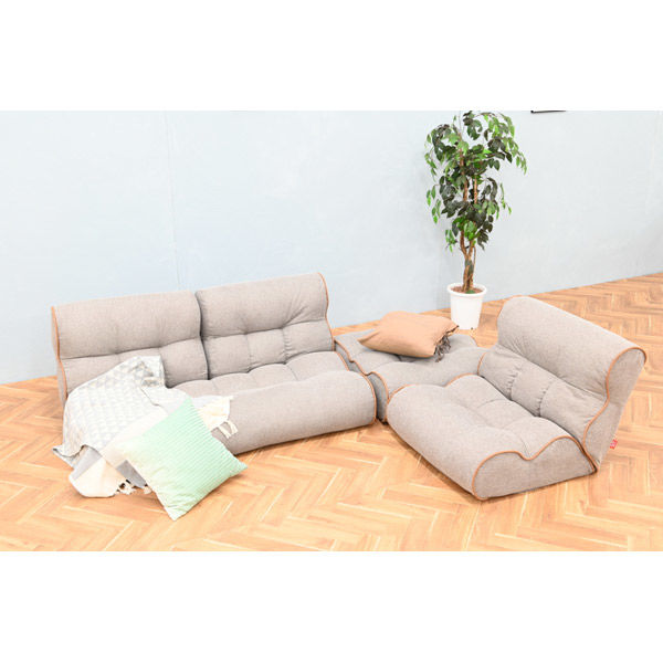 軒先渡し】HIKARI ピグレット ソファみたいな座椅子 イエロー