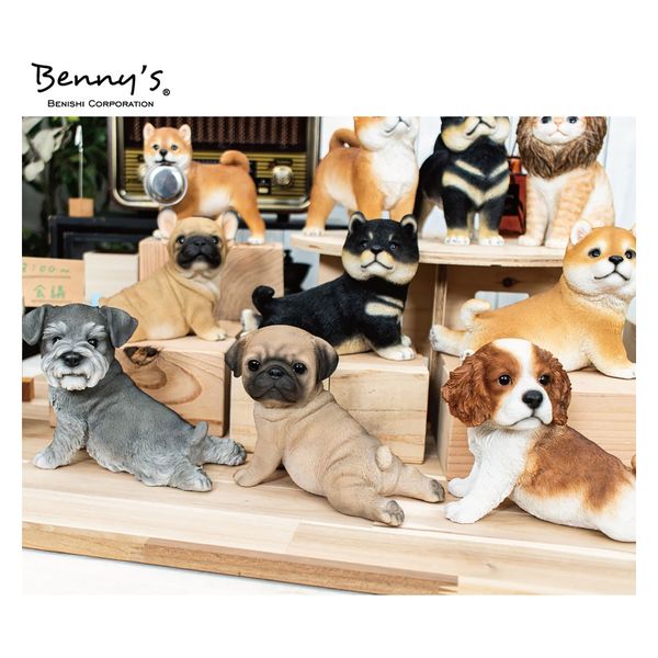 紅石 動物オブジェ シバ(ストレッチ)赤柴 QB-028G 1個（直送品