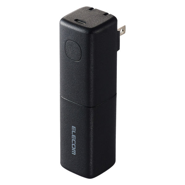 ELECOM モバイルバッテリー モバイルバッテリー コンセント一体型 5000mAh 12W 出力(USB A×2