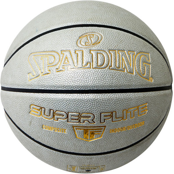 SPALDING(スポルディング) バスケットボール 競技ボール スーパーフライト 7号球 シルバー×ゴールド 77431J 1球（直送品）  アスクル