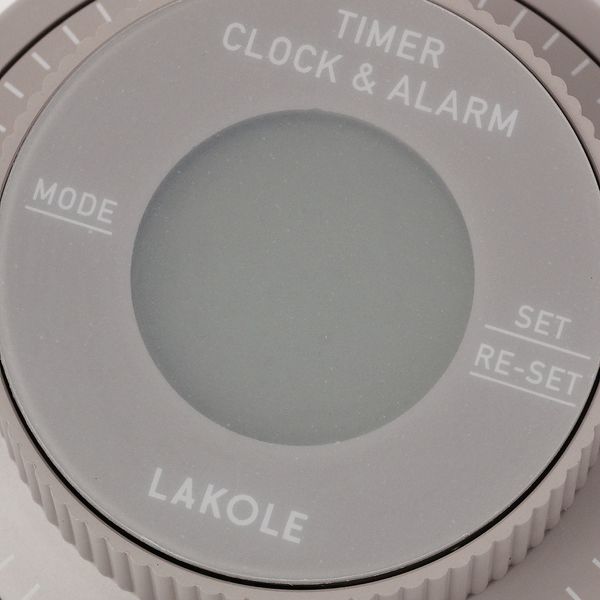 ダイヤル式タイマー&クロック グレー LAKOLE/ラコレ - アスクル