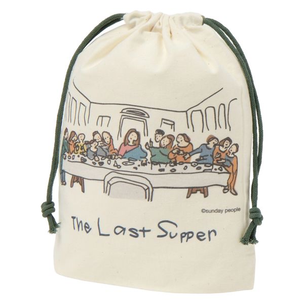 世界の名作）マチ付き巾着ポーチ ラストサパー 1セット（2個） LAKOLE