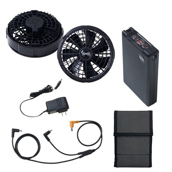 空調服 ベスト シルバー×ブラック 18Vファンバッテリーセット M KU92250-K30-M-SK23011K9 1SET（直送品）