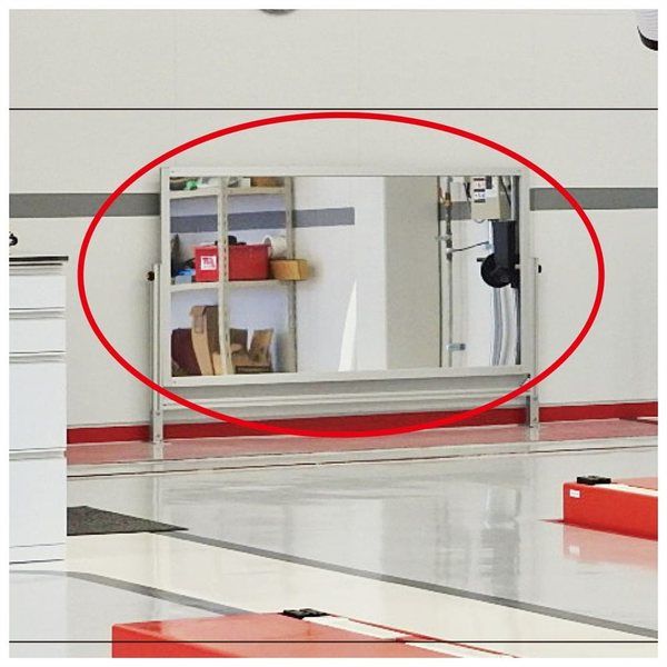 信栄物産 点検ミラー 工業用点検ミラーアンカータイプ AN-1890 1台（直送品） 信栄物産 mm