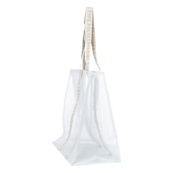 LeSportsac メッシュバッグ ホワイト 美品！完売品 LeSportsac トートバッグ MED NET TOTE BAG フィッシュネット