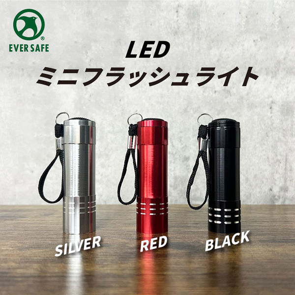 ミニフラッシュライト FL02（ブラック）懐中電灯 LED 小型 防災