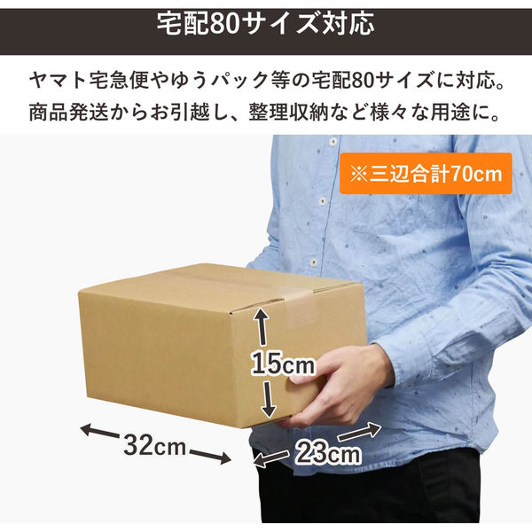 トッパン・コスモ 80サイズダンボール 3枚セット 32×23×15cm FD07-0003 