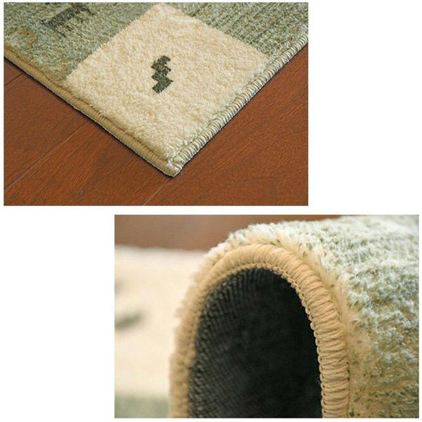 ギャッベ　ブラウン、グリーン40×40cm 2枚セット ギャッベ ブラウン、グリーン40×40cm 2枚セット ギャッベ