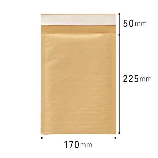 クッション付封筒】緩衝材付宅配ペーパーバッグ W170×H225mm 茶 クッション付封筒】緩衝材付宅配ペーパーバッグ W170×H225mm 茶