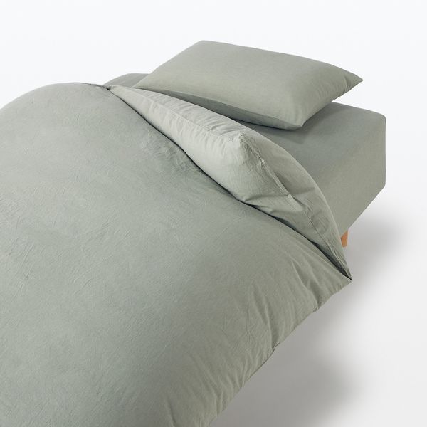 無印良品布団カバーとボックスシツセット　クイーンサイズ　cotton 100% こたつの布団カバー】無印の「洗いざらし」掛けふとんカバーを