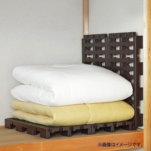 ベストコ すのこ 連結 プラスチック 2枚 ブラウン 37.5×74cm MA