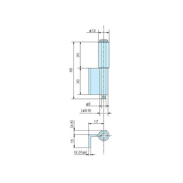 ホシモト 鉄製防水型蝶番 A-3 1個 62-2979-60（直送品） - アスクル