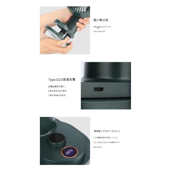 アスコ 扇風機クリップタイプ リモコン付グリーン KFー01C