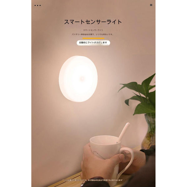 アスコ 人感センサーライト 暖色 白 SLー01(W) C1000484 1個