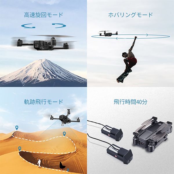 HOLY STONE ドローン 小型 1080Pカメラ付き 折り畳み HS440 1台