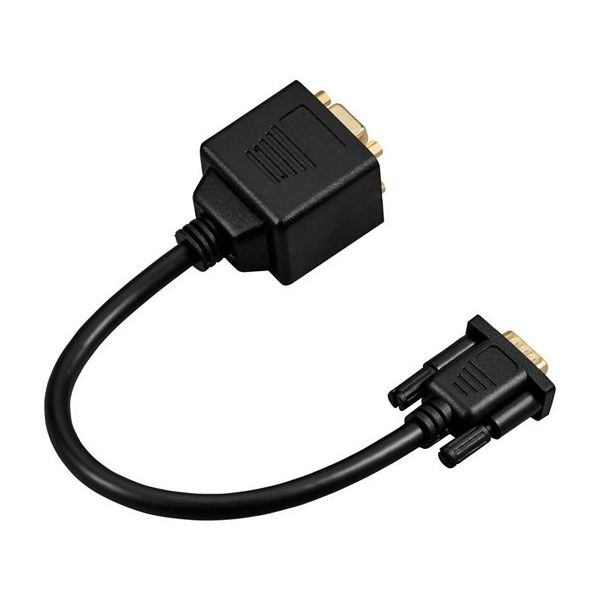 Trimate VGA分配ケーブル(1入力・2出力) TR-VGB01-BK 1個 67-4921-74