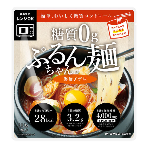 糖質0gぷるんちゃん麺 海鮮チゲ 200g 1セット（1個×12