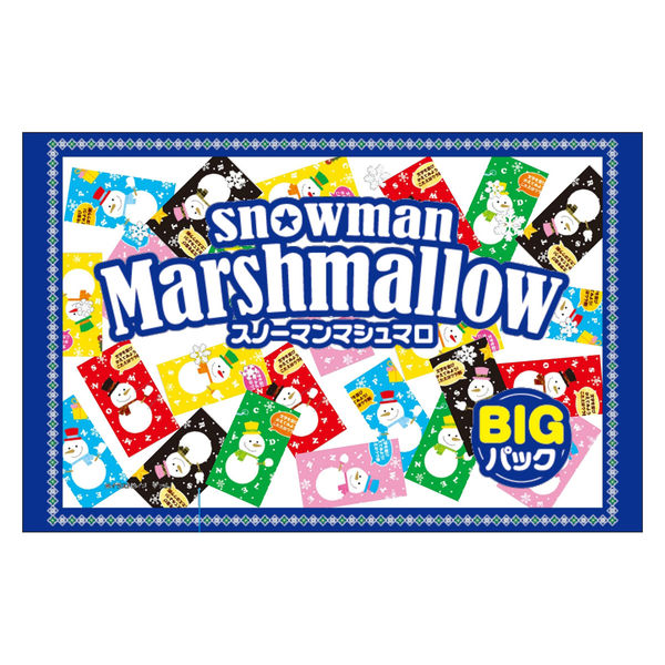 新作新品聖誕限定マシュマロ  Marshmallows　セット スノーマンマシュマロ BIGパック 1セット（1袋×3） クリート