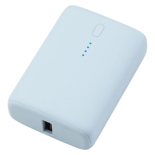 モバイルバッテリー 大容量 10000mAh USB-C×1 A×1 ペールブルー