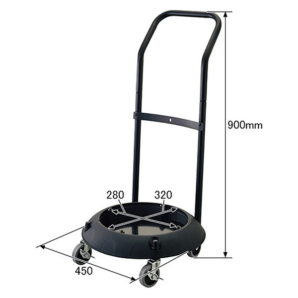 パーマンコーポレーション ペール缶一斗缶用台車 3677500000 1個