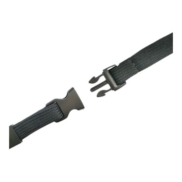 Trimate ワンタッチで外せる平紐ストラップ TR-STP017-BK 1個 67-4921