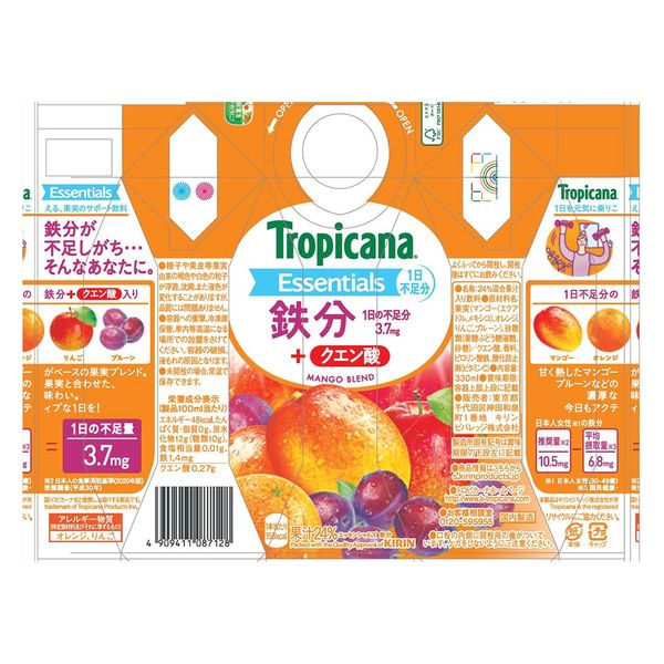 江崎グリコ(株)(旧グリコ乳業) 江崎グリコ エッセンシャルズ鉄分 330ml