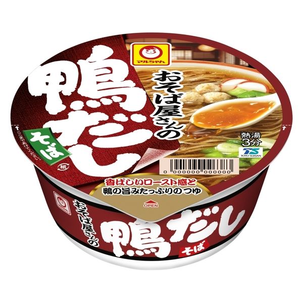 マルちゃん おそば屋さんの鴨だしそば 98g/カップめん/赤い