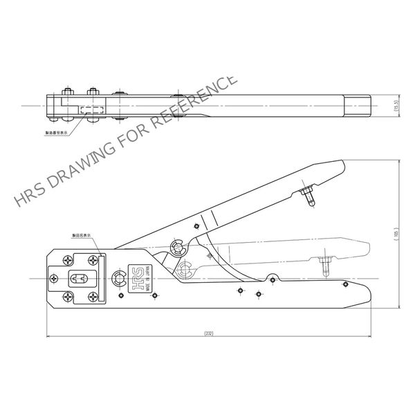 ヒロセ電機 MIL規格準拠品 手動圧着工具 バラ端子 HIF3-T2226HC 1丁（直送品） - アスクル